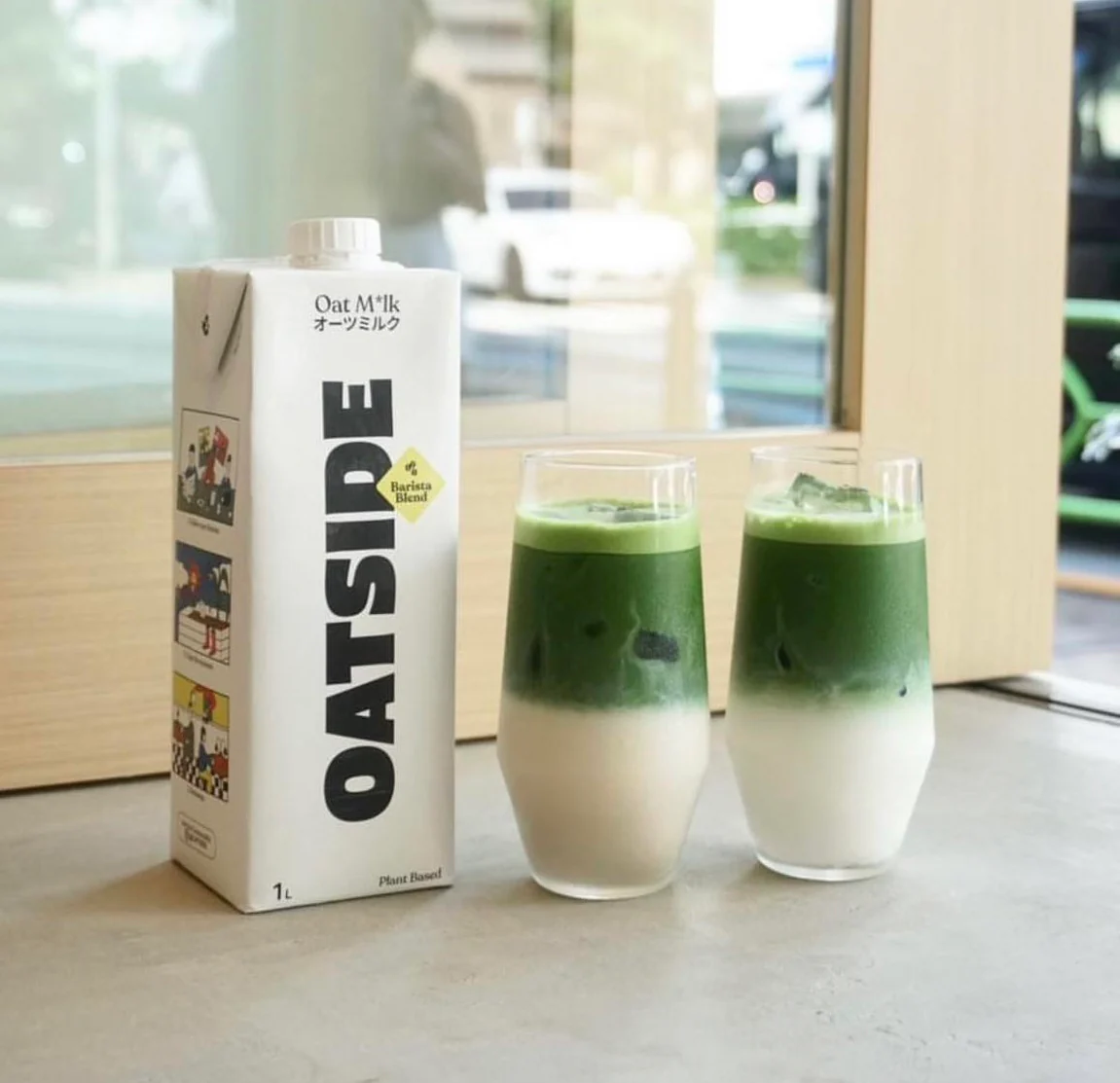 matcha latte sua oatside bg