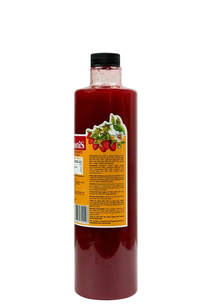 Mứt Phúc bồn tử cô đặc Aumis 1000ml - Pha chế XANH - XANH cho sức khoẻ ! Mứt Phúc bồn tử cô đặc Aumis 1000ml - Ảnh 2